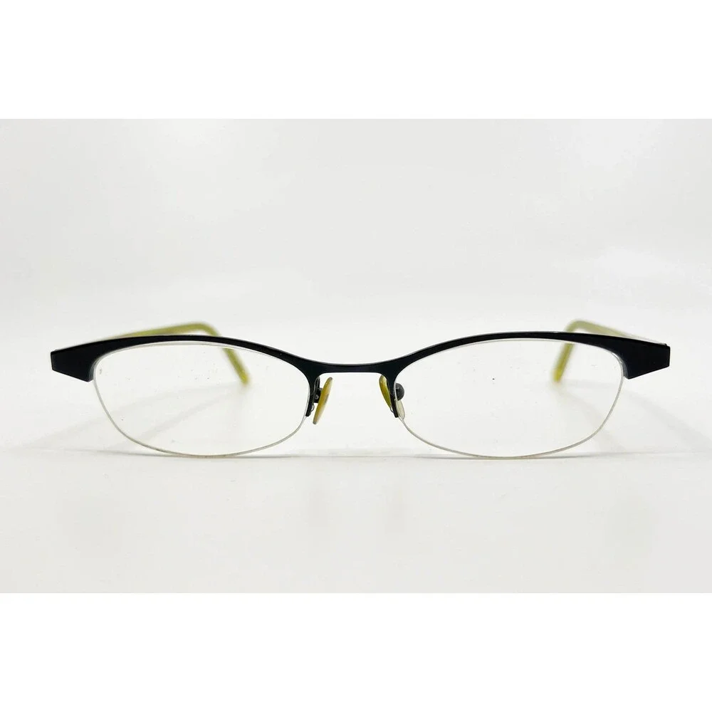 Prodesign Denmark 1149 c.6031 Eyeglasses Black Green Half Rim Frames 49-16-135